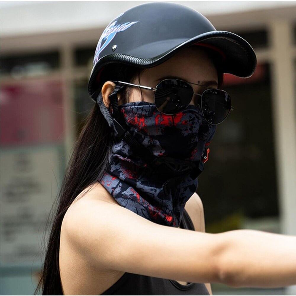 Half Face Motorcycle Helmet Baseball Cap For Biker Chopper Scooter Leather